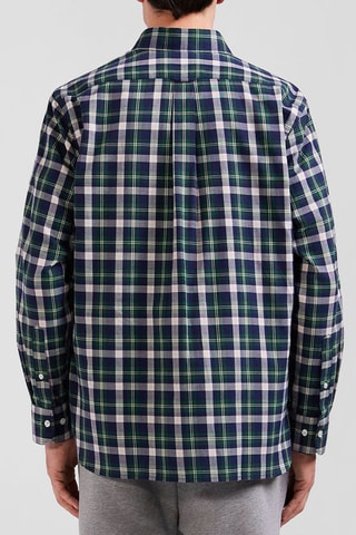 Chemise Check Hunting - Vert émeraude et gris clair