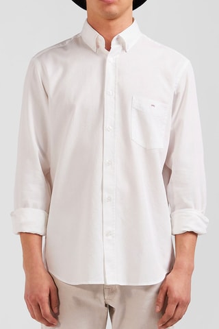 Chemise Contrôle Pique - Blanc