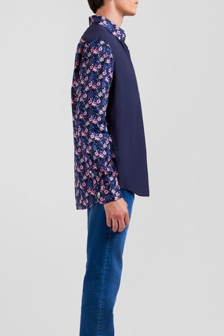 Chemise Print Twill Nimes - Bleu marine