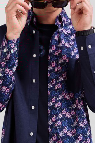 Chemise Print Twill Nimes - Bleu marine