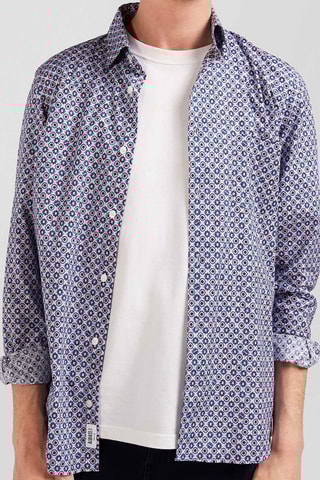 Chemise Happy Print - Blanc