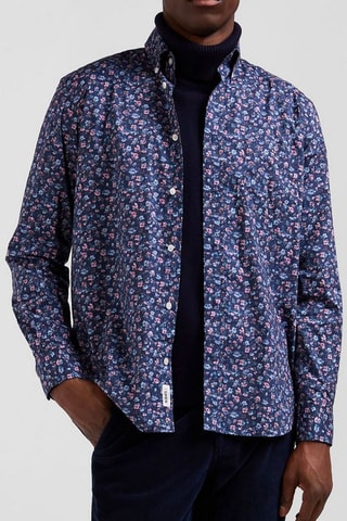Chemise Happy Print - Bleu marine