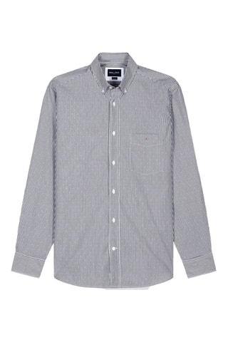 Chemise regular Dobby - Bleu marine