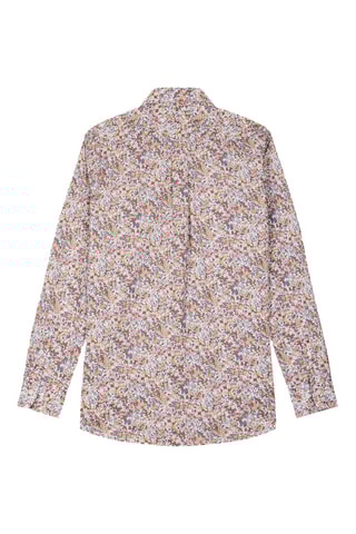 Chemise regular Happy - Blanc et beige