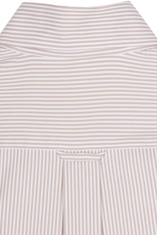 Chemise en coton biologique Ottanio - Marron et blanc