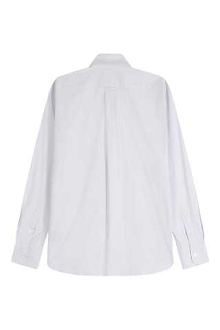 Chemise en coton biologique Ottanio - Blanc et gris clair