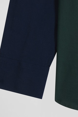 Chemise Speciale - Bleu marine et vert