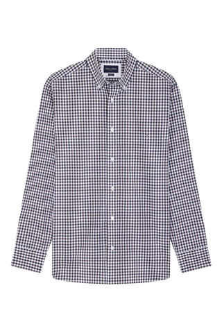 Chemise Zodiaco Check Bicolore - Blanc et marron