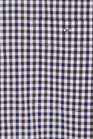 Chemise Zodiaco Check Bicolore - Blanc et marron