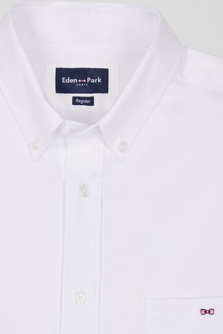 Chemise regular en coton biologique Ottanio Plain - Blanc