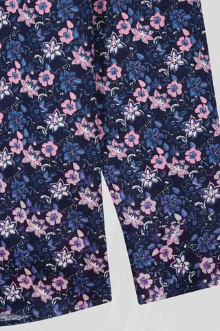 Chemise Albury Print Twill La Flamme - Bleu marine et rose