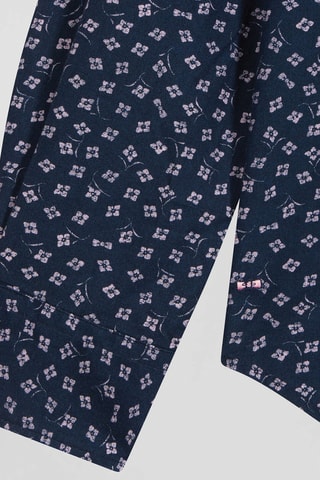 Chemise Raffaello Print - Bleu marine et rose poudré