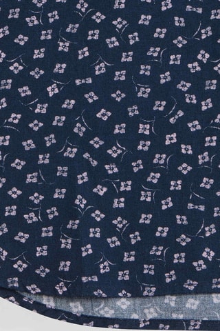 Chemise Raffaello Print - Bleu marine et rose poudré