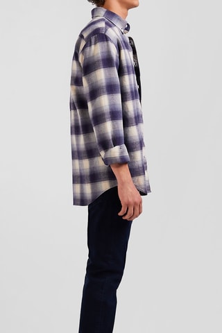 Chemise Check Voile - Violet et écru