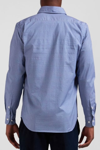 Chemise Happy Print - Bleu pétrole et écru