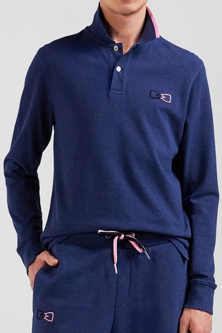 Polo Melee Ordonnee - Bleu marine