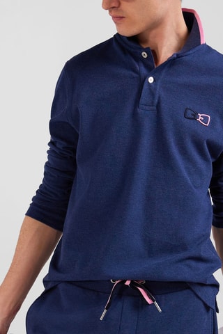 Polo Melee Ordonnee - Bleu marine