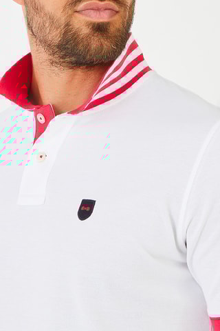 Polo Capitaine - Blanc et rouge