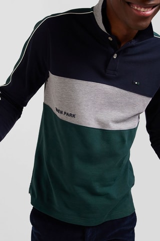 Polo Le Requin - Bleu marine et vert émeraude