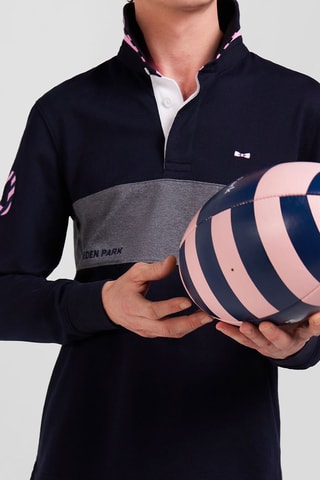 Maillot Castelnaudary - Bleu marine et gris chiné