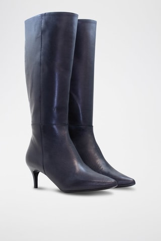 Leren Laarzen - Marineblauw