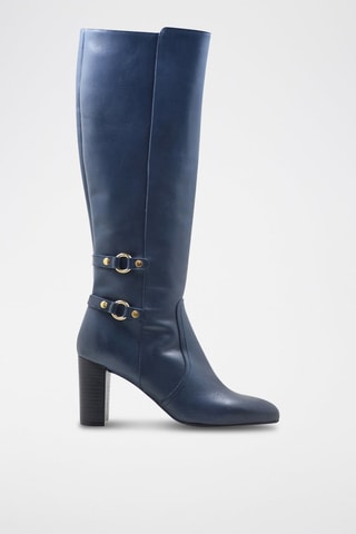 Leren Laarzen Marineblauw