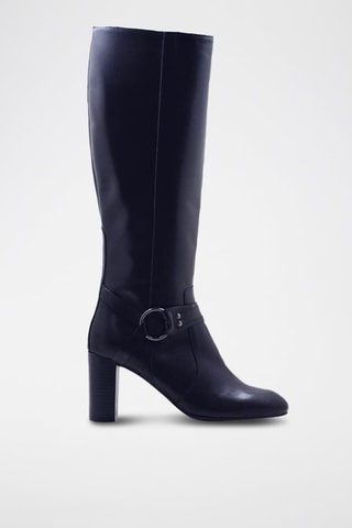 Leren Laarzen Heb Marineblauw