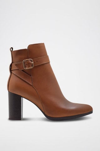 Leren Enkellaarzen Panam - Camel