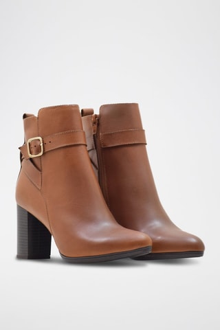 Leren Enkellaarzen Panam - Camel