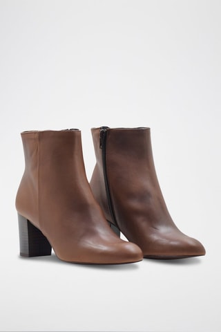 Leren Enkellaarzen Piel coy Bruin