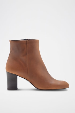 Leren Enkellaarzen Marilo Camel