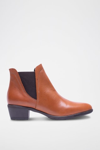 Leren Chelsea Boots Camel