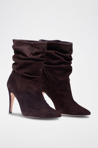 Nubuck Enkellaarzen Bruin