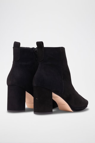 Nubuck Enkellaarzen Zwart