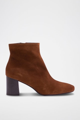 Nubuck Enkellaarzen Anastasia Bruin