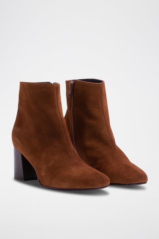 Nubuck Enkellaarzen Anastasia Bruin