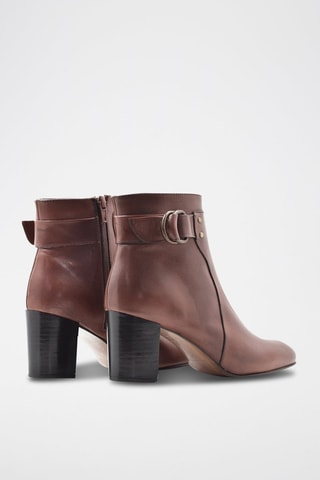 Leren Enkellaarzen Camel