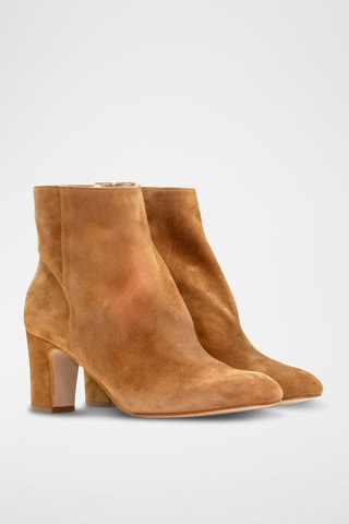 Nubuck Enkellaarzen - Camel