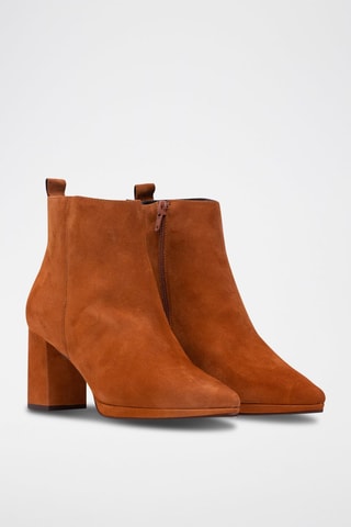 Nubuck Enkellaarzen Camel