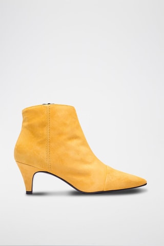 Nubuck Enkellaarzen Angela Geel