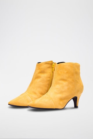 Nubuck Enkellaarzen Angela Geel