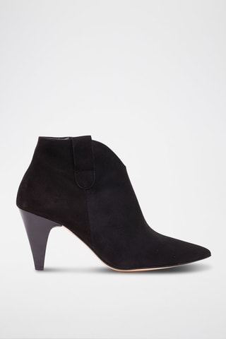Nubuck Enkellaarzen Aurelia Zwart