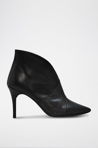 Nappaleren Enkellaarzen - Zwart