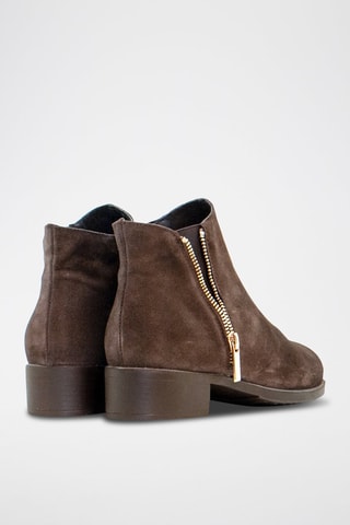 Nubuck Enkellaarzen - Bruin