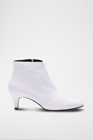 Leren Enkellaarzen Carmina Wit