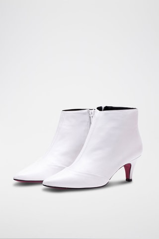 Leren Enkellaarzen Carmina Wit