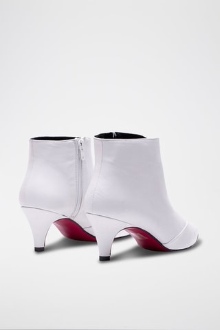 Leren Enkellaarzen Carmina Wit