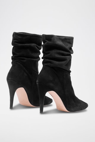 Nubuck Enkellaarzen Zwart