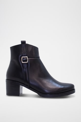 Leren Enkellaarzen - Zwart