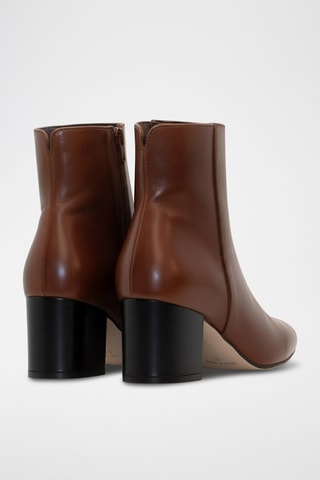 Leren Enkellaarzen - bruin